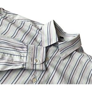 Barneys New York Multicolor Striped Casual Button Down Shirt